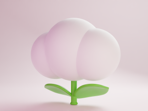 Cloud flower Mario Modelo 3D
