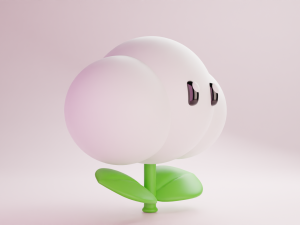 Cloud flower Mario Modelo 3D
