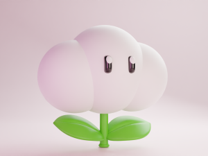 Cloud flower Mario Modelo 3D