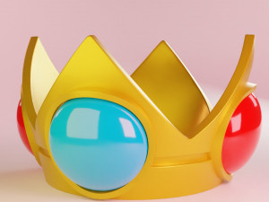 Princess Peachs Crown Mario 3Dモデル