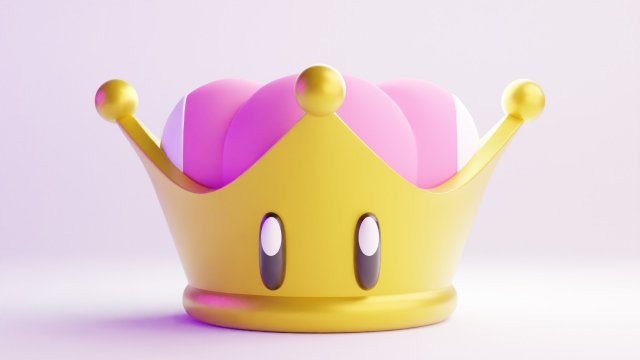 Super Crown Mario 3D 모델 .c4d .max .obj .3ds .fbx .stl .blend 