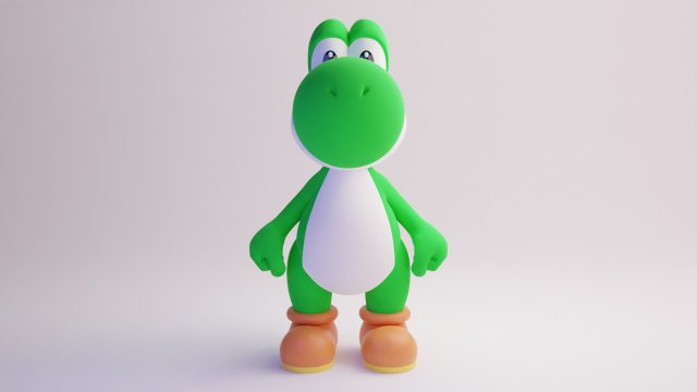 Yoshi Model 3D .c4d .max .obj .3ds .fbx .stl .blend 