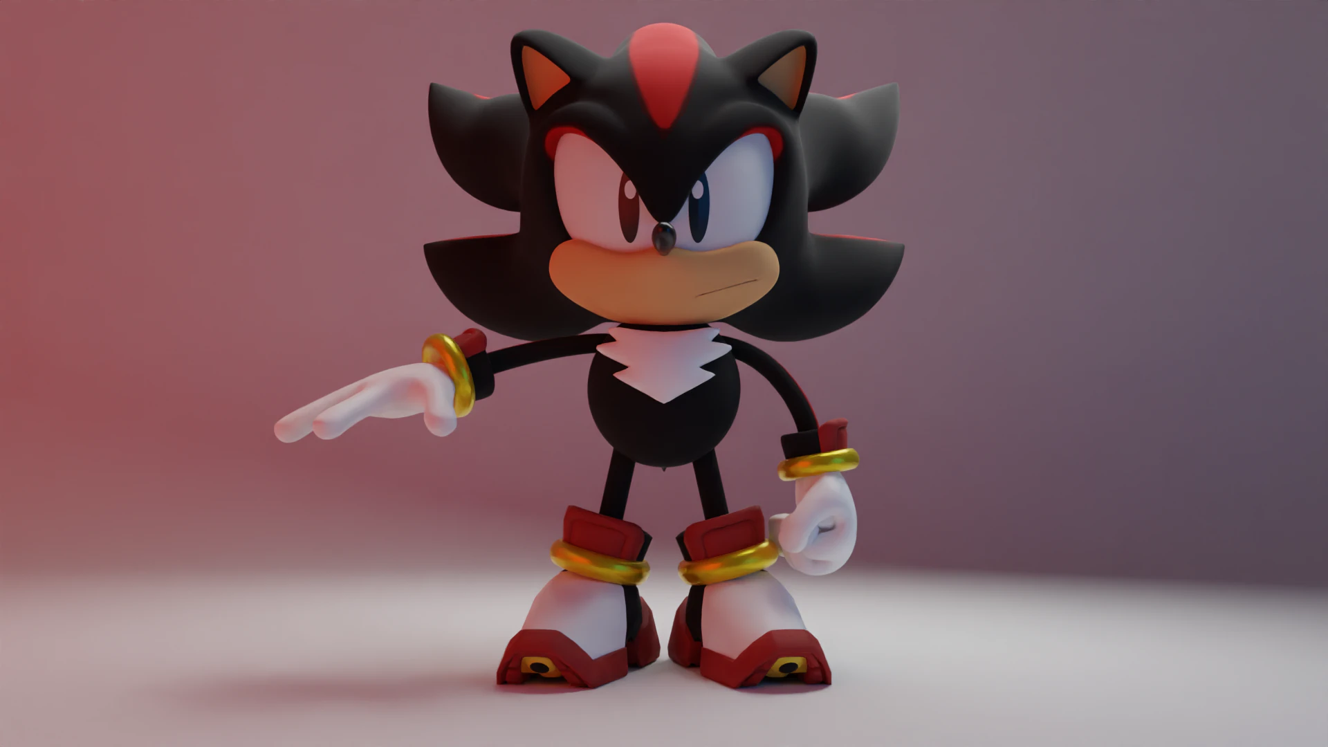 Shadow the hedgehog 3D Model .c4d .max .obj .3ds .fbx .stl .blend