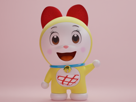 Doraemon and Dorami 3D 模型