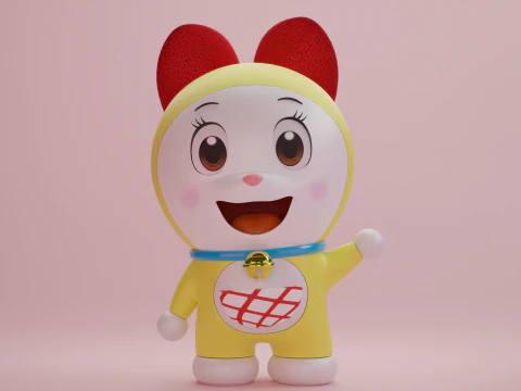 Doraemon e Dorami Modelo 3D