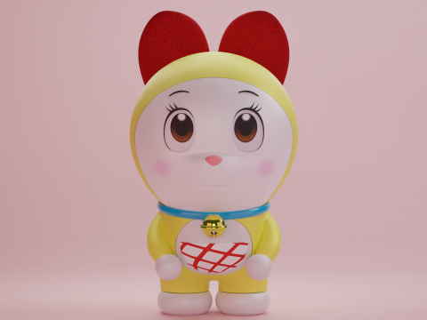 Doraemon and Dorami 3D 模型