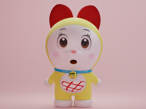 Doraemon and Dorami 3D 模型