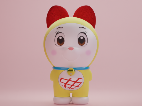 Doraemon and Dorami 3D 模型