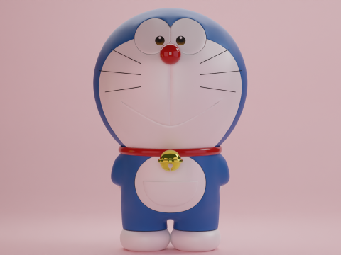 Doraemon and Dorami 3D 模型