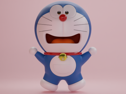 Doraemon and Dorami 3D 模型