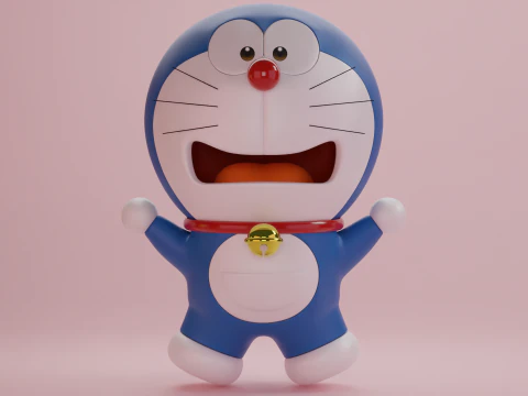 Doraemon e Dorami Modelo 3D