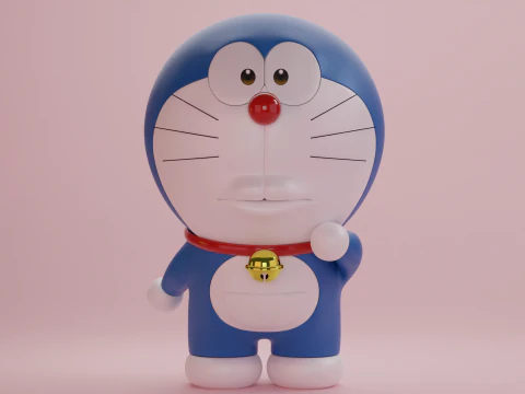 Doraemon e Dorami Modelo 3D