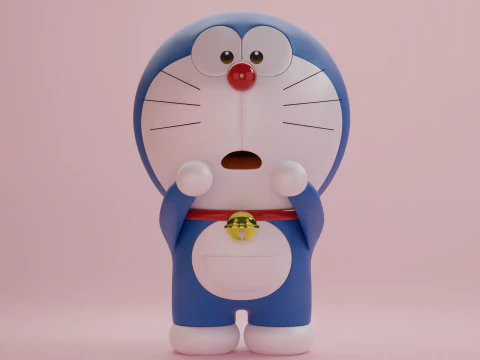 Doraemon e Dorami Modelo 3D