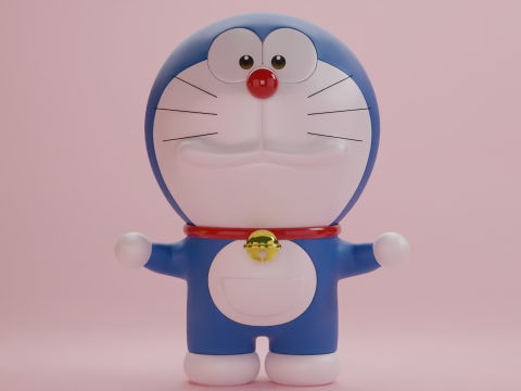 Doraemon and Dorami 3D 模型