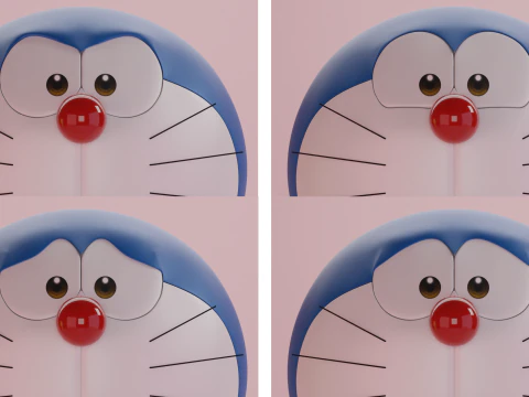 Doraemon e Dorami Modelo 3D