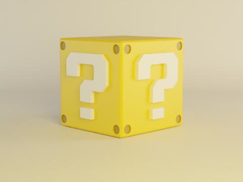 Block Super Mario Bros 3D Model