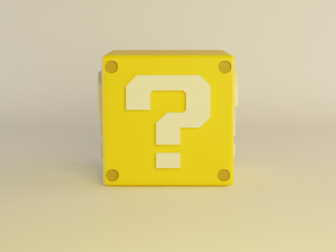 Block Super Mario Bros 3D Model