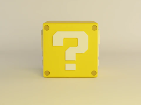 Block Super Mario Bros 3D Model