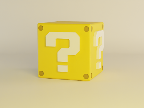 Block Super Mario Bros 3D Model