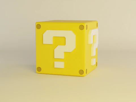 Block Super Mario Bros 3D Model
