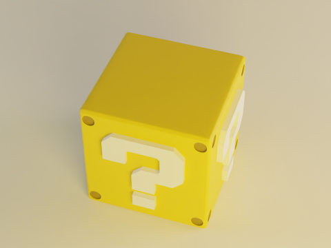 Block Super Mario Bros 3D Model