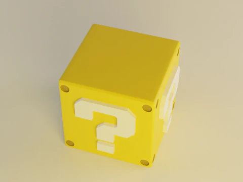 Block Super Mario Bros 3D Model
