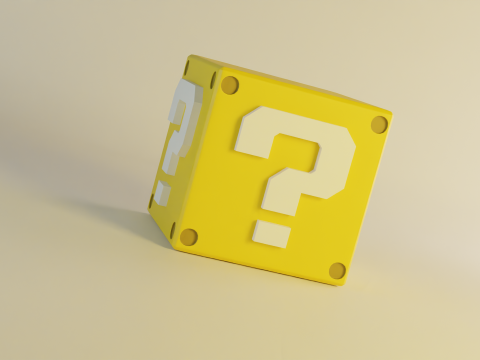 Block Super Mario Bros 3D Model