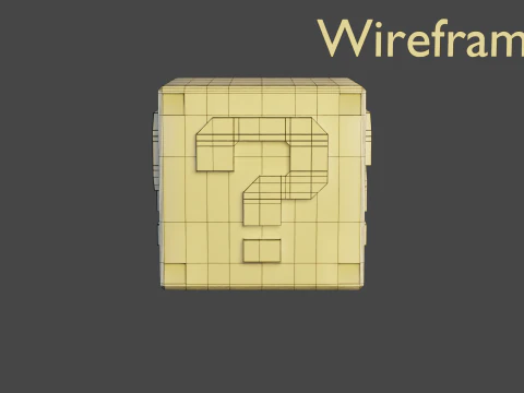 Block Super Mario Bros 3D Model
