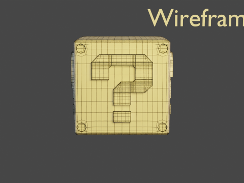 Block Super Mario Bros 3D Model