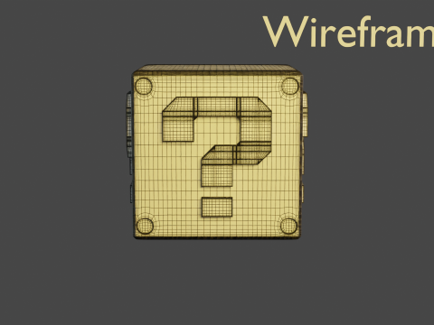 Block Super Mario Bros 3D Model