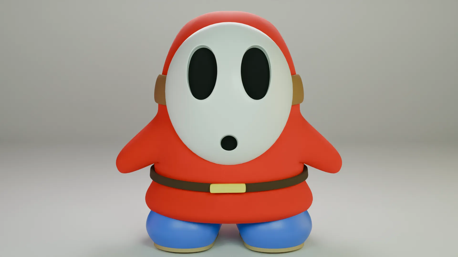 Shy Guy 3D Model .c4d .max .obj .3ds .fbx .stl .blend 