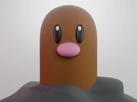 Diglett Model 3D