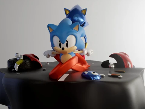 Sonic vs Metal Sonic 3Dモデル