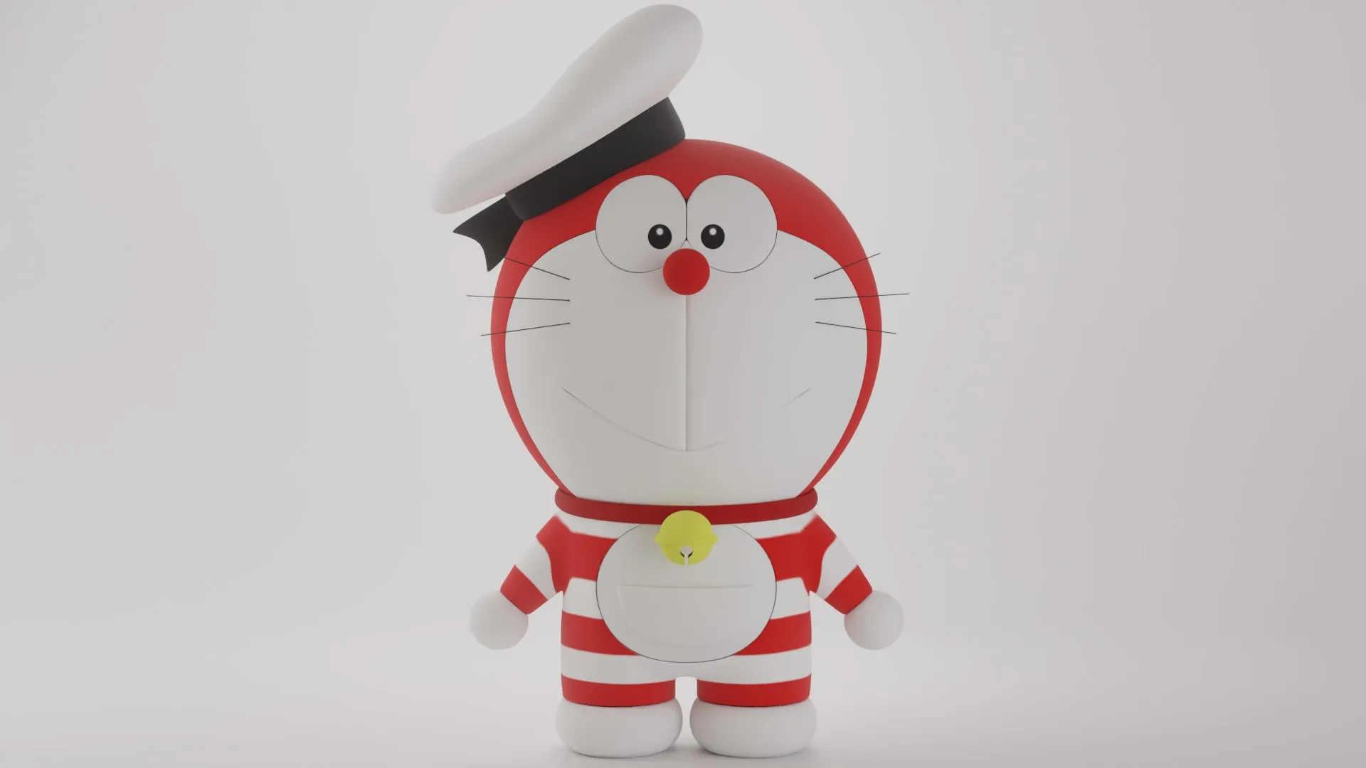 Mini Doraemon 3D Model .c4d .max .obj .3ds .fbx .stl .blend