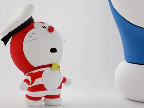 Mini Doraemon 3D Model