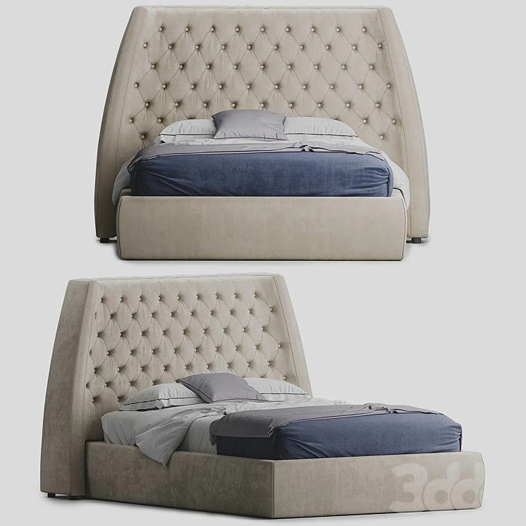 Bed GC1726 3D Model .c4d .max .obj .3ds .fbx .stl .blend 