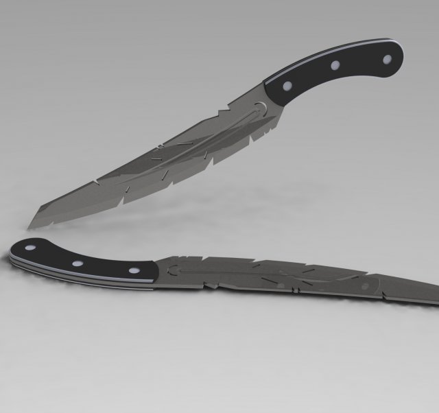 Feather Knife 3D-Modell .c4d .max .obj .3ds .fbx .stl .blend 