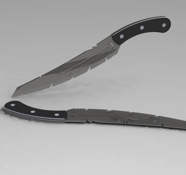 Cuchillo de plumas Modelo 3D .c4d .max .obj .3ds .fbx .stl .blend 