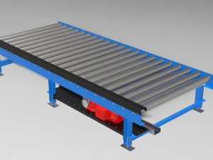 Transportador de rolos para servi&ccedil;o pesado Modelo 3D