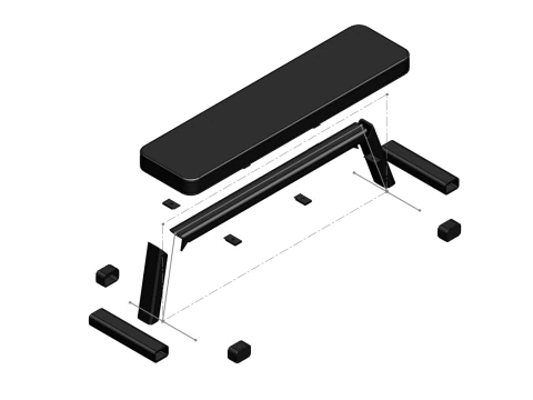 Utility bench 3D Model