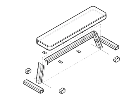 Utility bench 3D Model