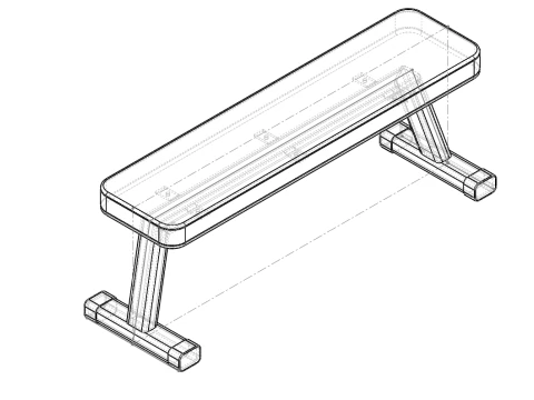 Utility bench 3D Model
