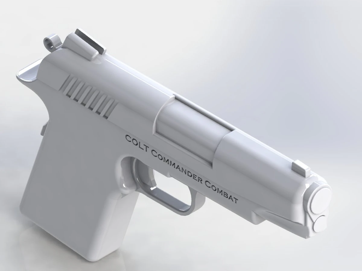 Pistol 3D Model .c4d .max .obj .3ds .fbx .stl .blend 