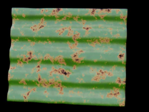 Lamiera profilata in metar verniciato verde ruggine Modello 3D