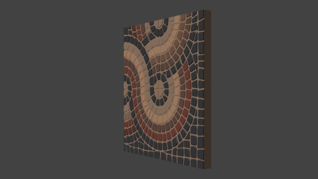Decorative square corner tiles 3D Модель .c4d .max .obj .3ds .fbx .stl .blend 