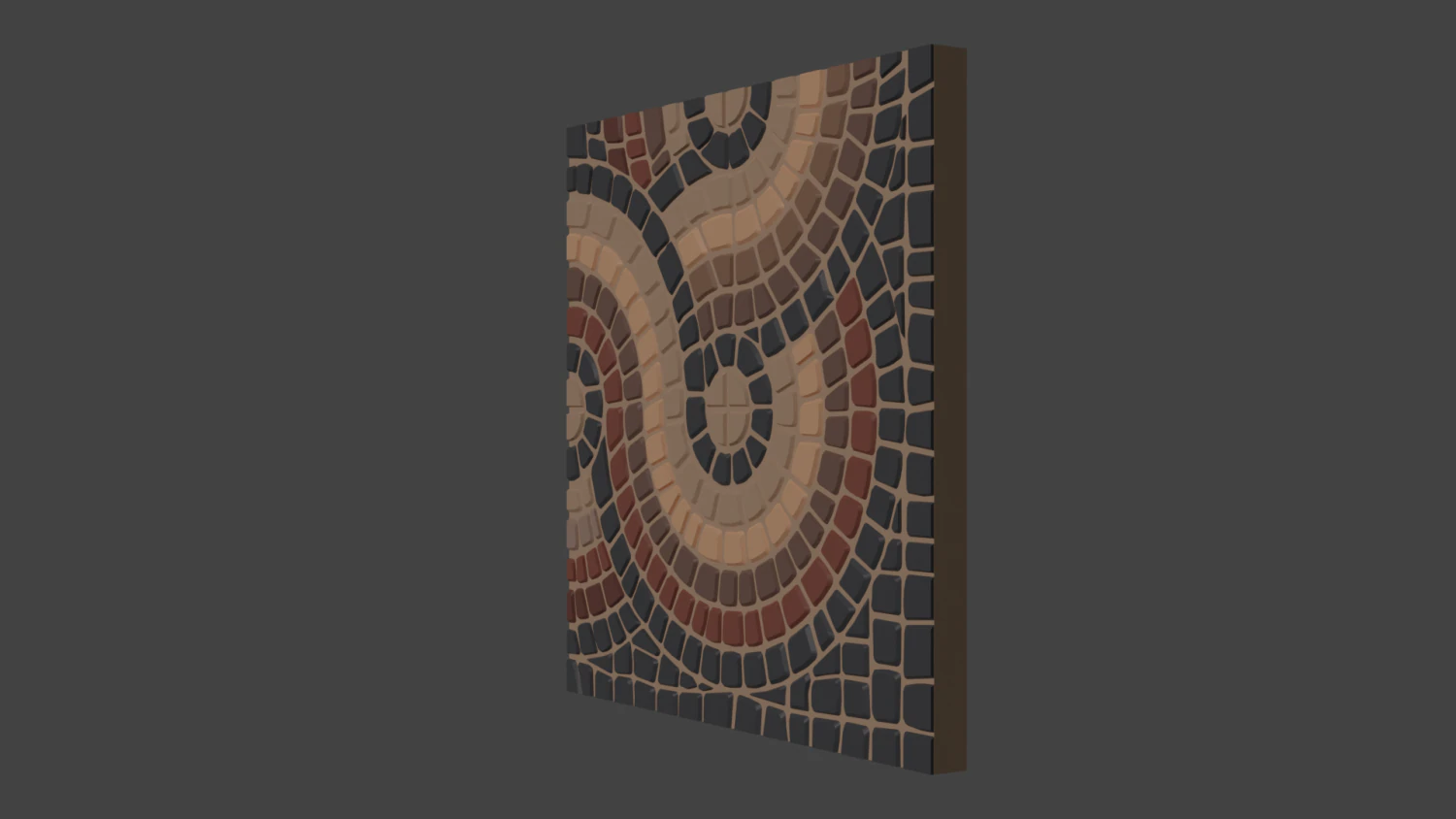 Decorative square corner tiles 3D Model .c4d .max .obj .3ds .fbx .stl .blend 