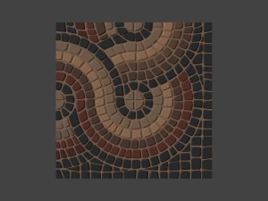 Decorative square corner tiles 3D Model