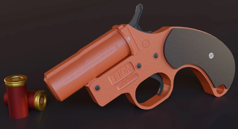 플레어 로켓 로우 폴리 3D 모델 .c4d .max .obj .3ds .fbx .stl .blend 