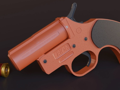 Flare Rocket Low Poly Modelo 3D