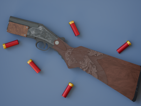 Sawed Off Shotgun Modèle 3D